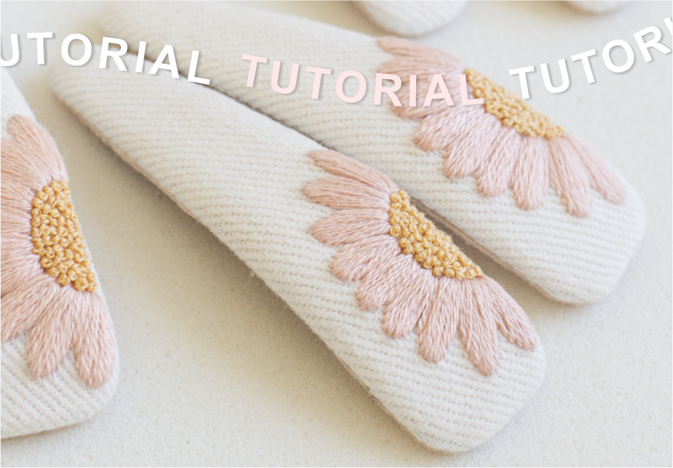 Presilhas com flores bordadas: capa do tutorial de presilhas.